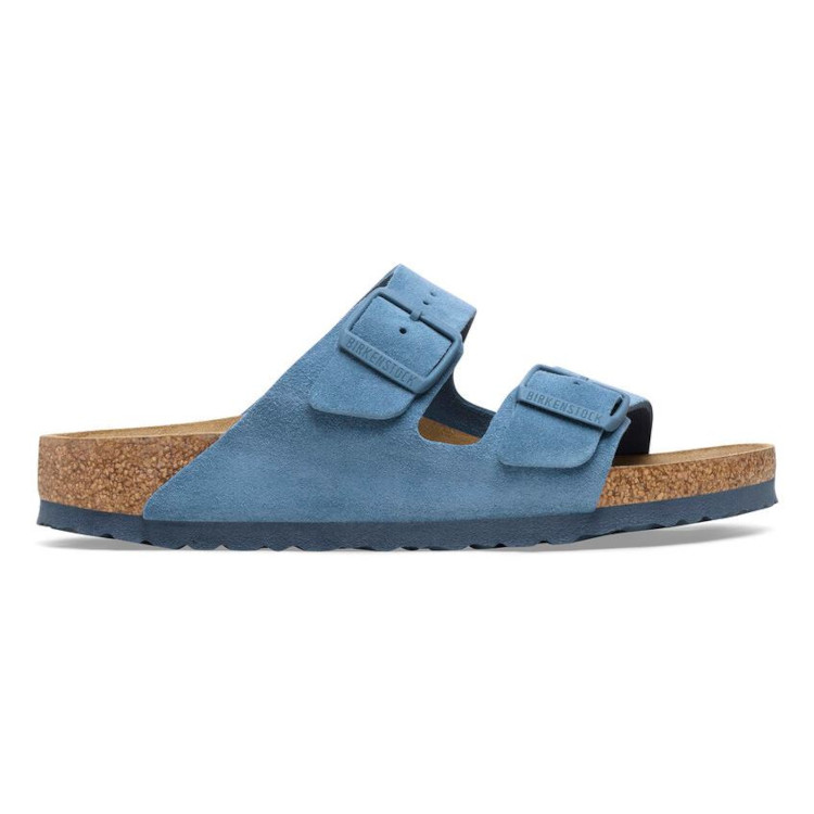 Birkenstock Arizona SFB Suede Sandal | Elemental Blue | Narrow- Womens (1027692) - Image 3